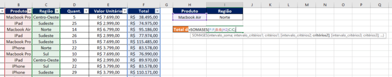 Como Usar A Fun O Somases No Excel Tutorial Excel De Respeito