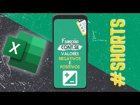APRENDA a usar a função CONT.SE para contar Apenas Valores Negativos ou Positivos #shorts