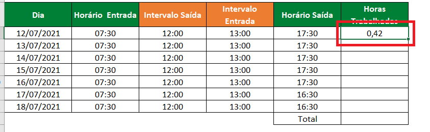 CALCULAR HORAS RESULTADO FORMATO NÚMERO