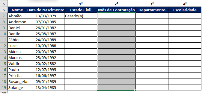 Validação de dados selecionar intervalo segunda maneira