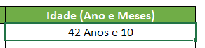 resultado sem concatenar a palavra meses