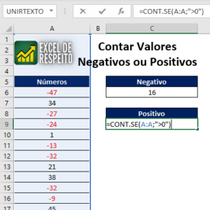 Contse valores positivos pronto