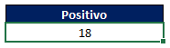 Contse valores positivo resultado