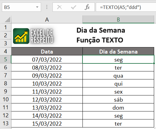 dia da semana abreviado